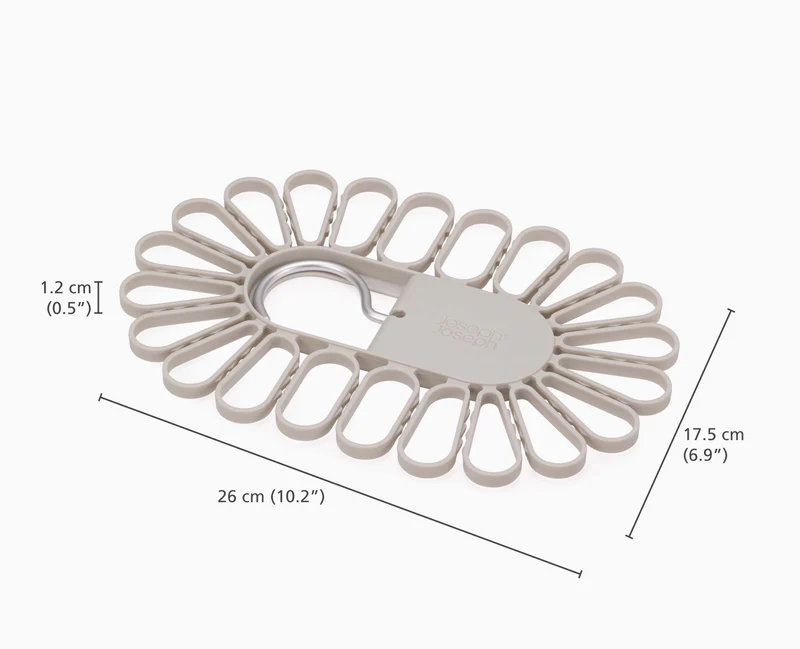 Cintre de séchage écru à accroche rapide Petal™, 22 pièces