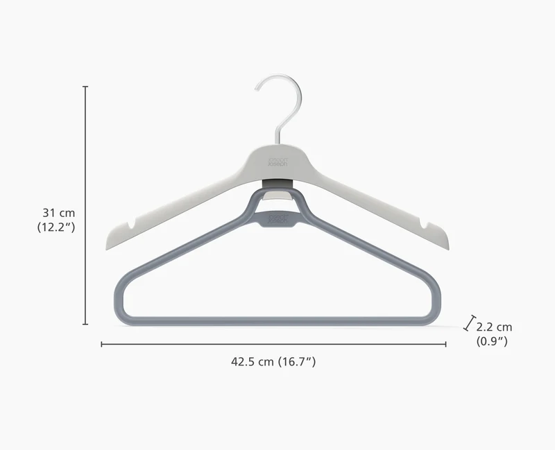Ensemble de 2 cintres écrus pour vêtements longs Orderly™