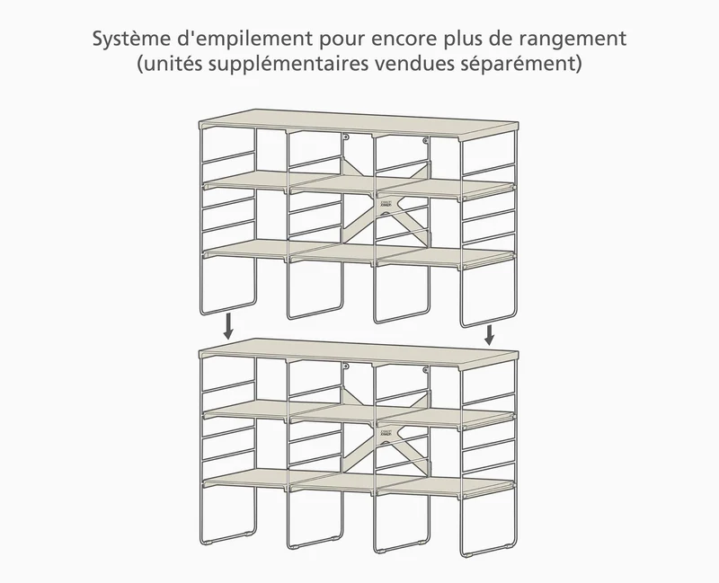 Range Chaussures Ajustable Écru Triple Level™ Plus
