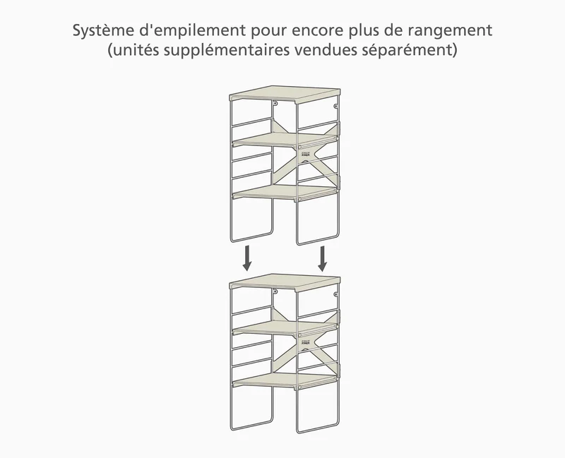 Range-chaussures Réglable Écru Level™