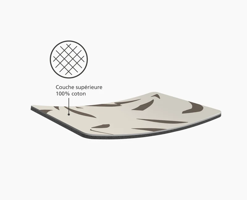 Housse Table de Repassage Écrue 130cm Glide