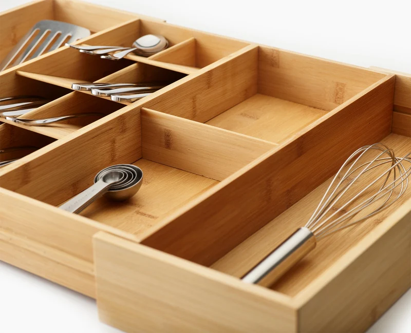 Organisateur de Couverts Extensible Bambou DrawerStore™