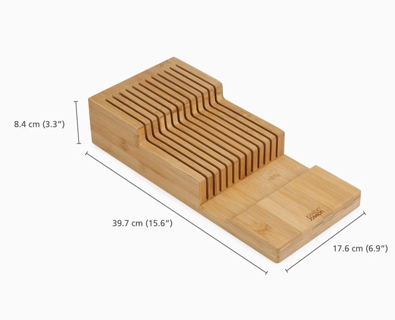 Grand Range-couteaux à Deux niveaux en Bambou DrawerStore™