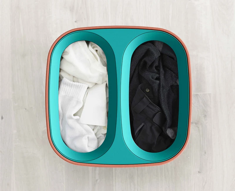 Bac à Linge Double Compartiment 60L Tota Pop Corail