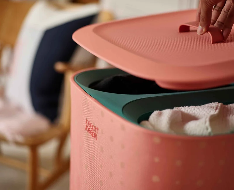 Bac à Linge Double Compartiment 60L Tota Pop Corail