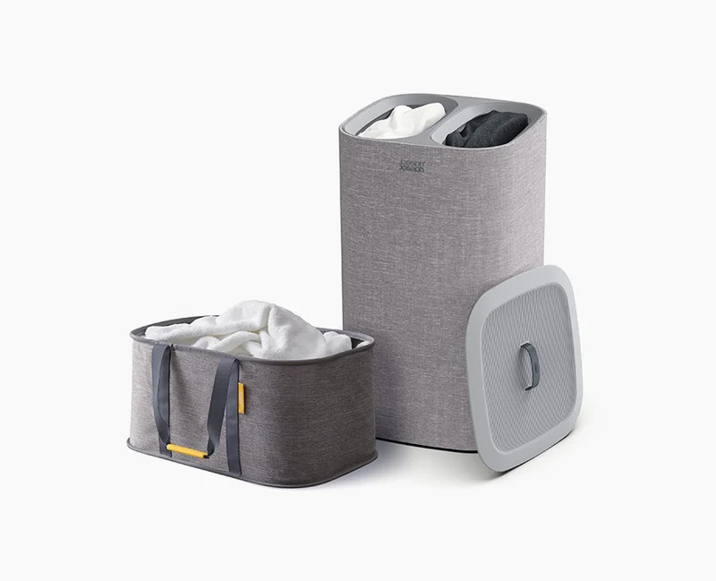 Set de 2 paniers à linge avec Tota 60L et Hold-All 35L Gris