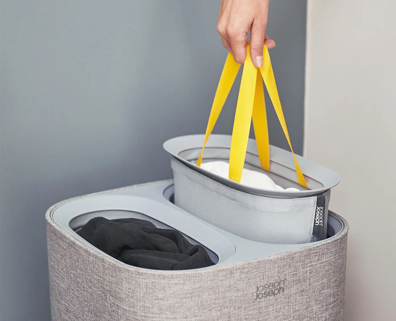 Set de 2 paniers à linge avec Tota 60L et Hold-All 35L Gris