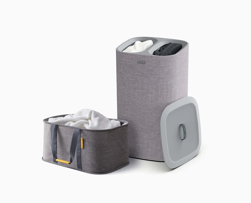 Set de 2 paniers à linge avec Tota 60L et Hold-All 35L Gris