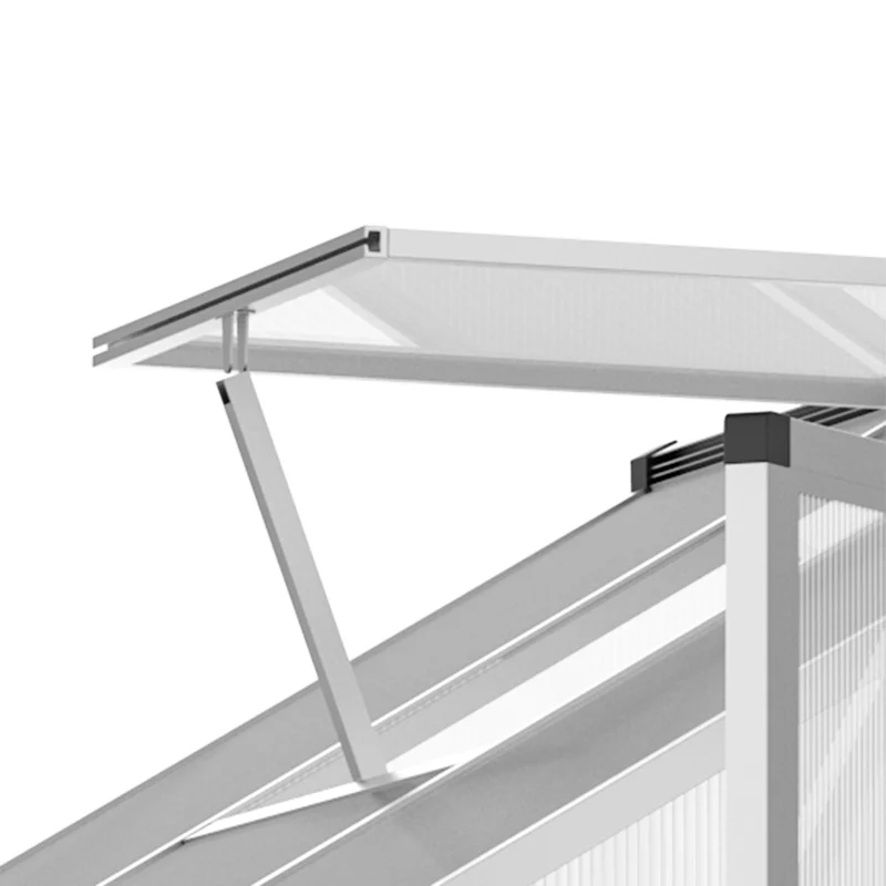 Serre de jardin 242 x 190 x 195 cm protection anti uv ventilation réglable style moderne en polycarbonate transparent 21_0004121