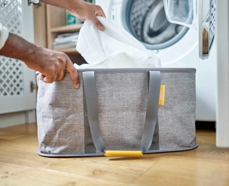 Panier à Linge Pliable Gris 35L Hold-All™
