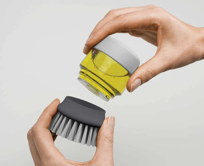 Brosse avec Réservoir Liquide Vaisselle Palm Scrub™