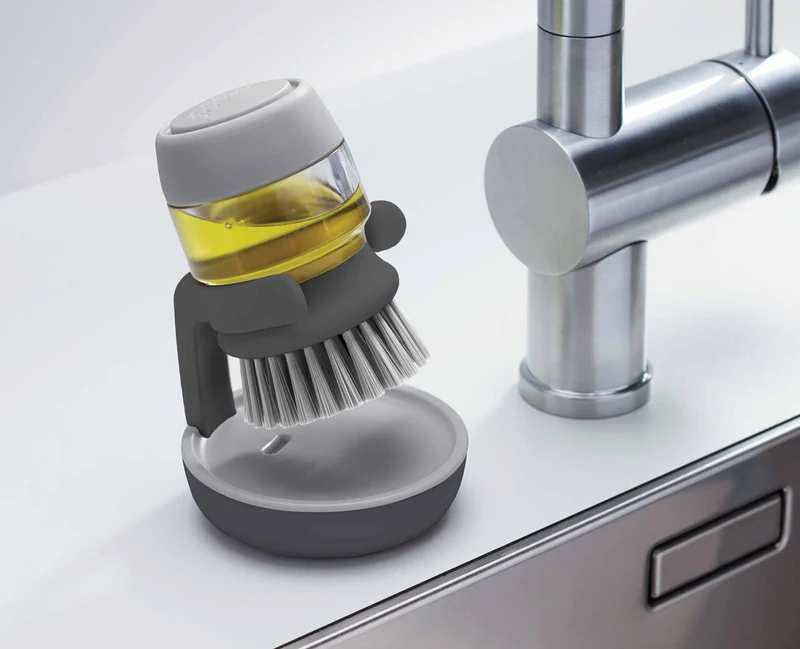 Brosse avec Réservoir Liquide Vaisselle Palm Scrub™
