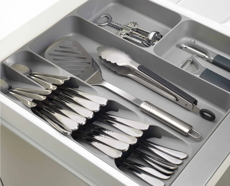 Organisateur de couverts, d'ustensiles et d'accessoires en Gris DrawerStore™