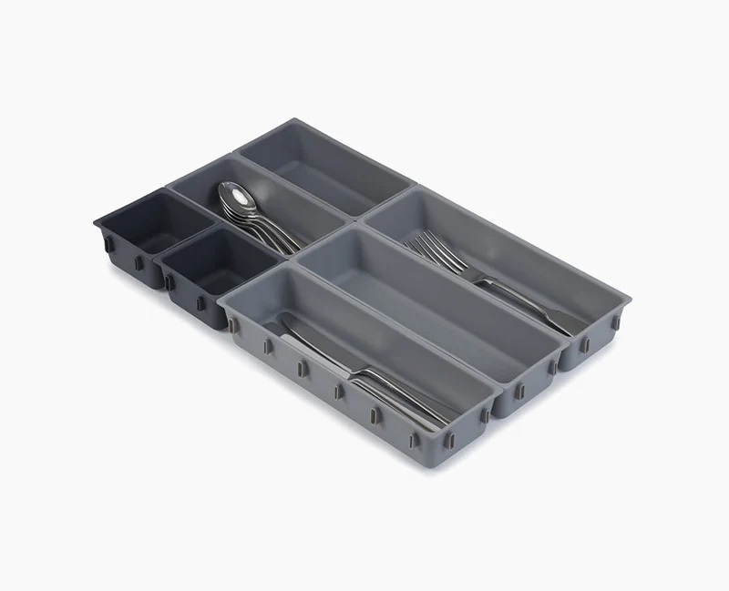 Set Compartiment de Rangement 7 pièces en Gris Blox™