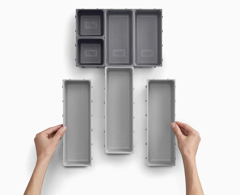 Set Compartiment de Rangement 7 pièces en Gris Blox™