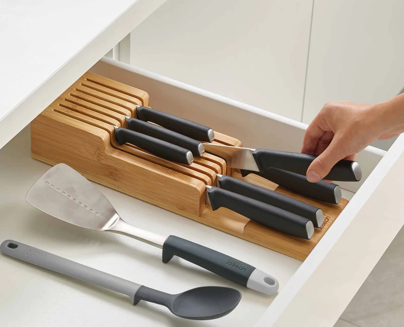 Range-couteaux en bambou à 2 niveaux DrawerStore™