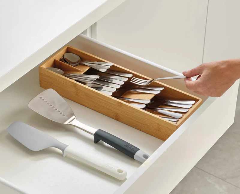Organiseur de Couverts Compact en Bambou DrawerStore™