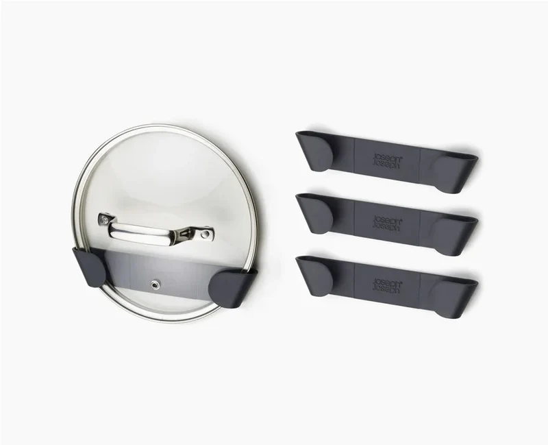 Lot de 4 Porte-couvercles de Casseroles en Gris CupboardStore™