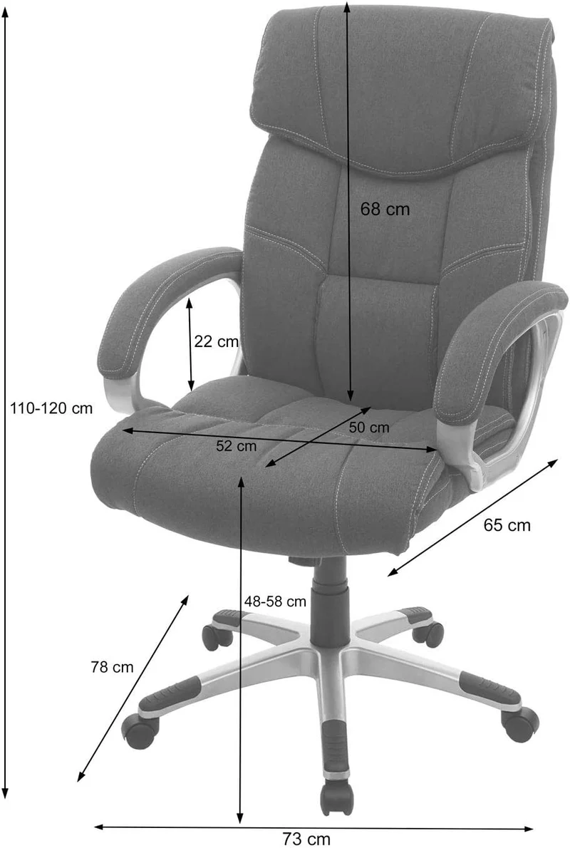 Fauteuil chaise de bureau sur roulettes pivotante hauteur réglable synthétique noir 04_0001802
