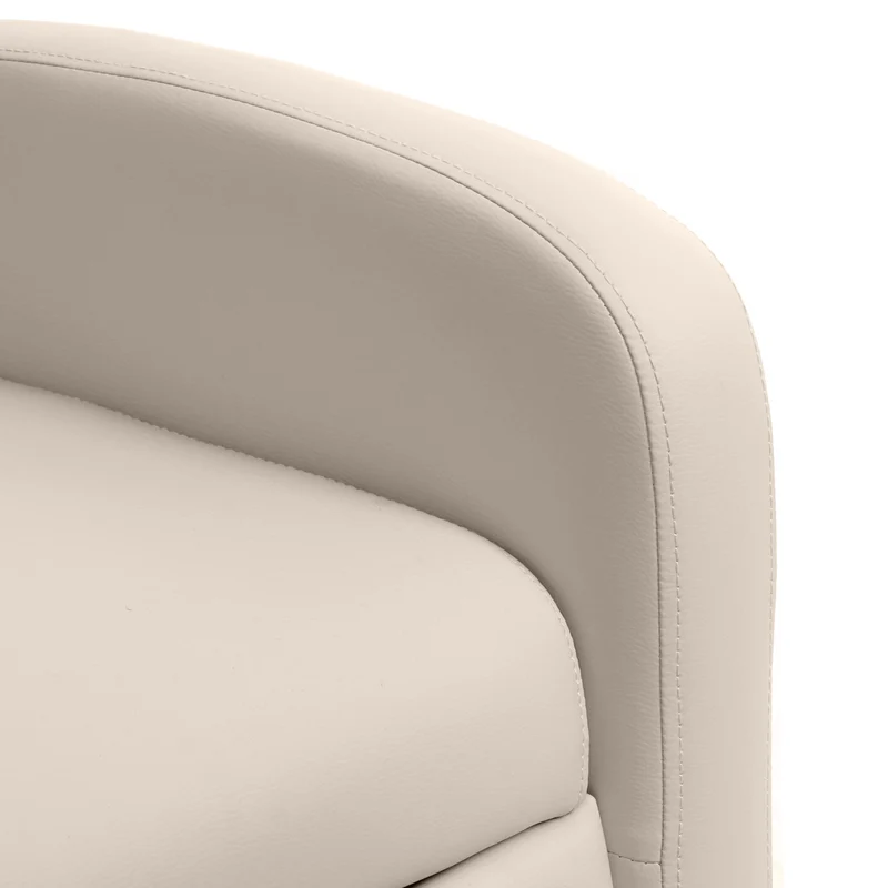 Fauteuil TV relax pliable 99x70x75cm synthétique crème 04_0003172