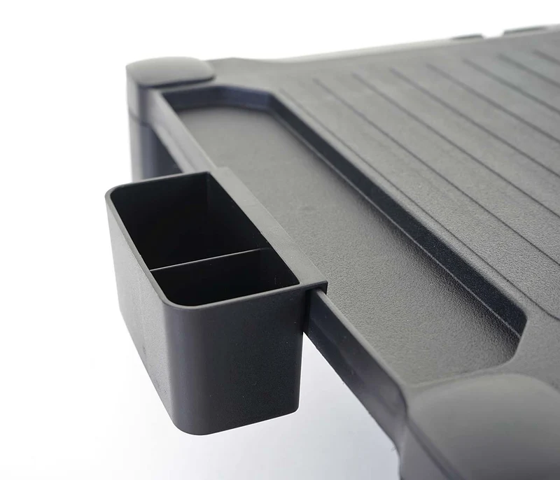 Support de moniteur support d'écran réhausseur d'écran en plastique 13x43x33cm plastique noir 04_0001034