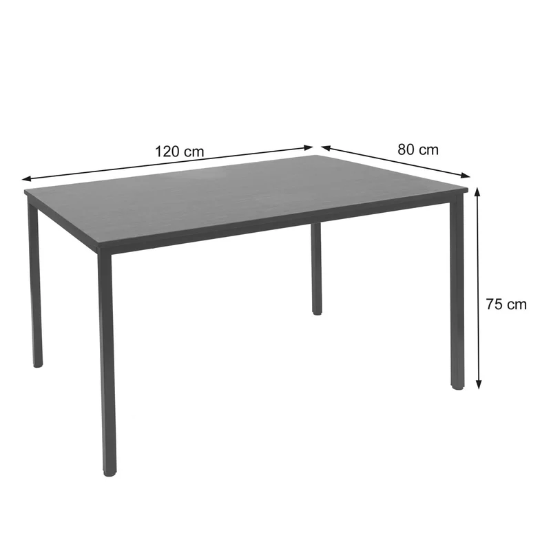 Bureau table de conférence 120x80cm MDF blanc 04_0001393