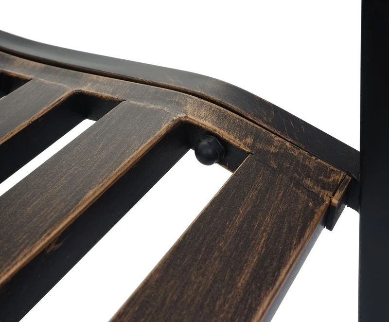 Banc de jardin acier revêtu de poudre 2 places couleur bronze 04_0001120