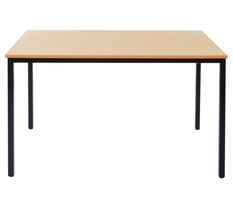 Bureau table de conférence 120x80cm MDF aspect hêtre 04_0001392