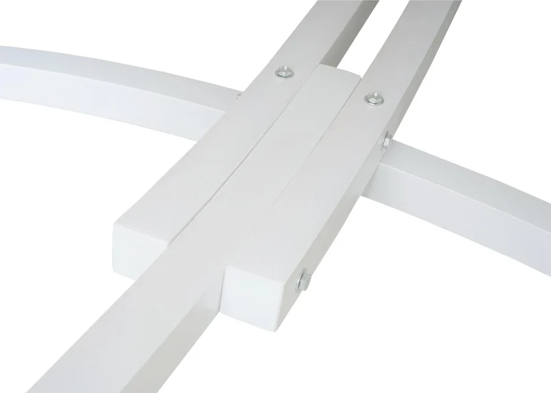 Hamac balançoire suspendue jusqu'à 200kg avec toile pour protection solaire cadre en bois 420cm 2 personnes blanc gris 04_0003392