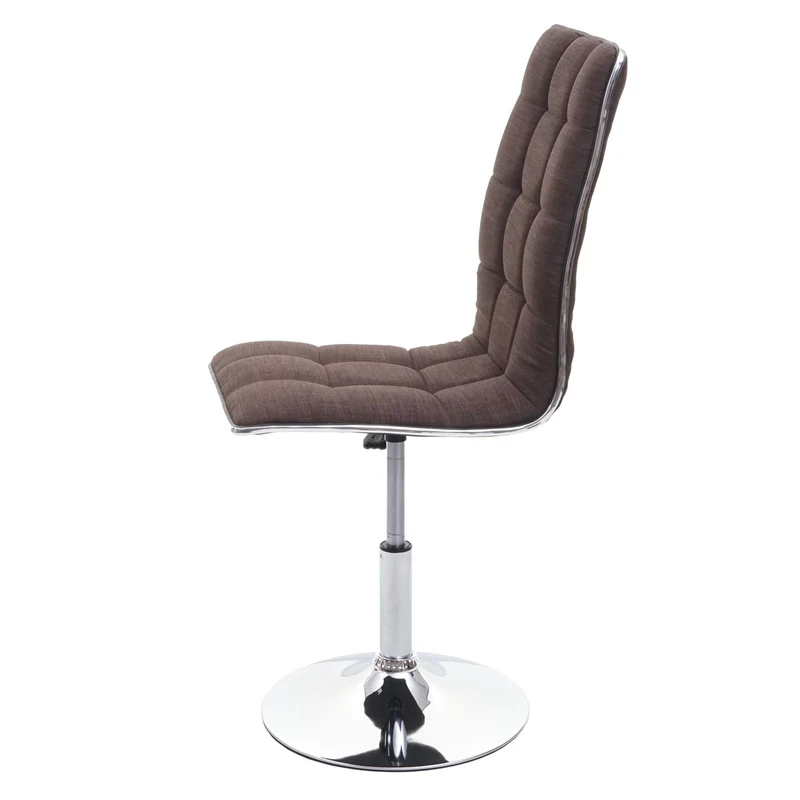 Lot de 2 chaises de salle à manger cuisine hauteur variable design élégant tissu brun 04_0000348