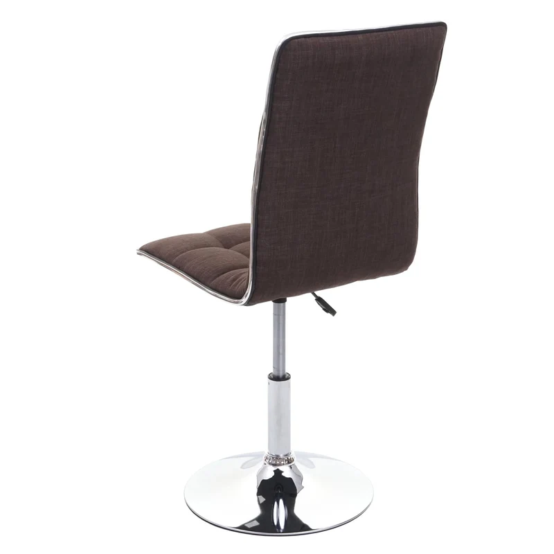 Lot de 2 chaises de salle à manger cuisine hauteur variable design élégant tissu brun 04_0000348