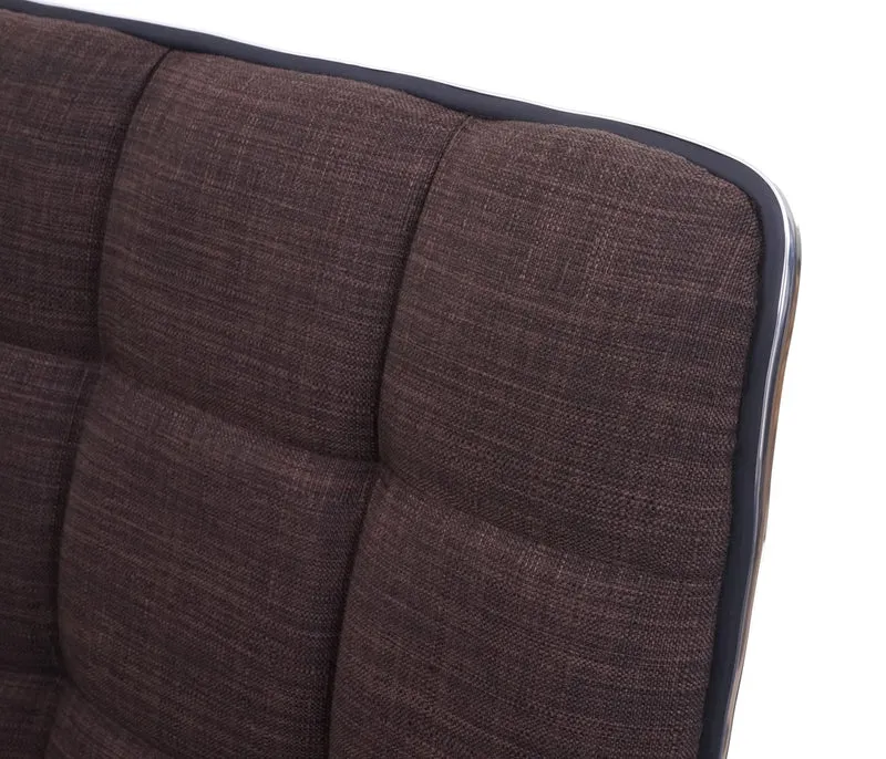 Lot de 2 chaises de salle à manger cuisine hauteur variable design élégant tissu brun 04_0000348