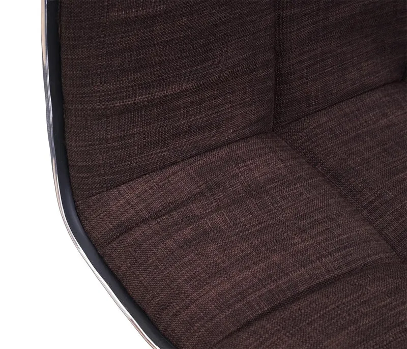 Lot de 2 chaises de salle à manger cuisine hauteur variable design élégant tissu brun 04_0000348