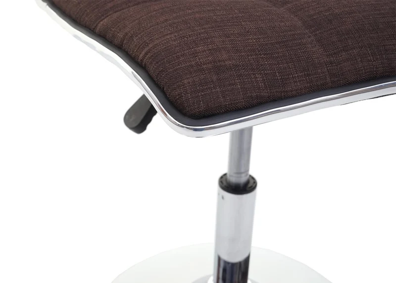 Lot de 2 chaises de salle à manger cuisine hauteur variable design élégant tissu brun 04_0000348