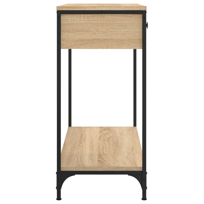 Meuble d'entrée table console design élégant avec tiroirs 75 x 34,5 x 75 cm bois d'ingénierie et métal DEC031956