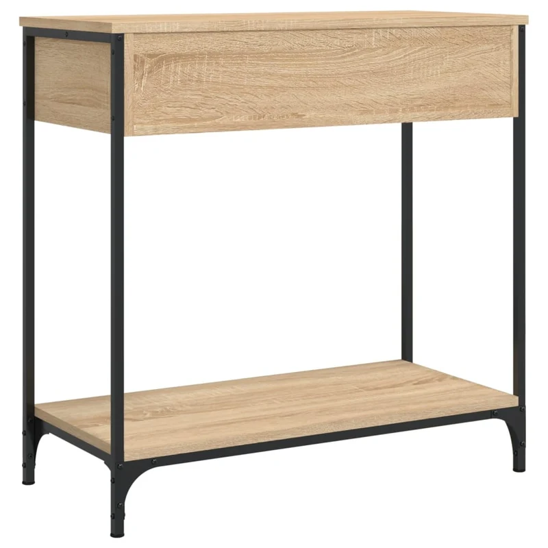 Meuble d'entrée table console design élégant avec tiroirs 75 x 34,5 x 75 cm bois d'ingénierie et métal DEC031956