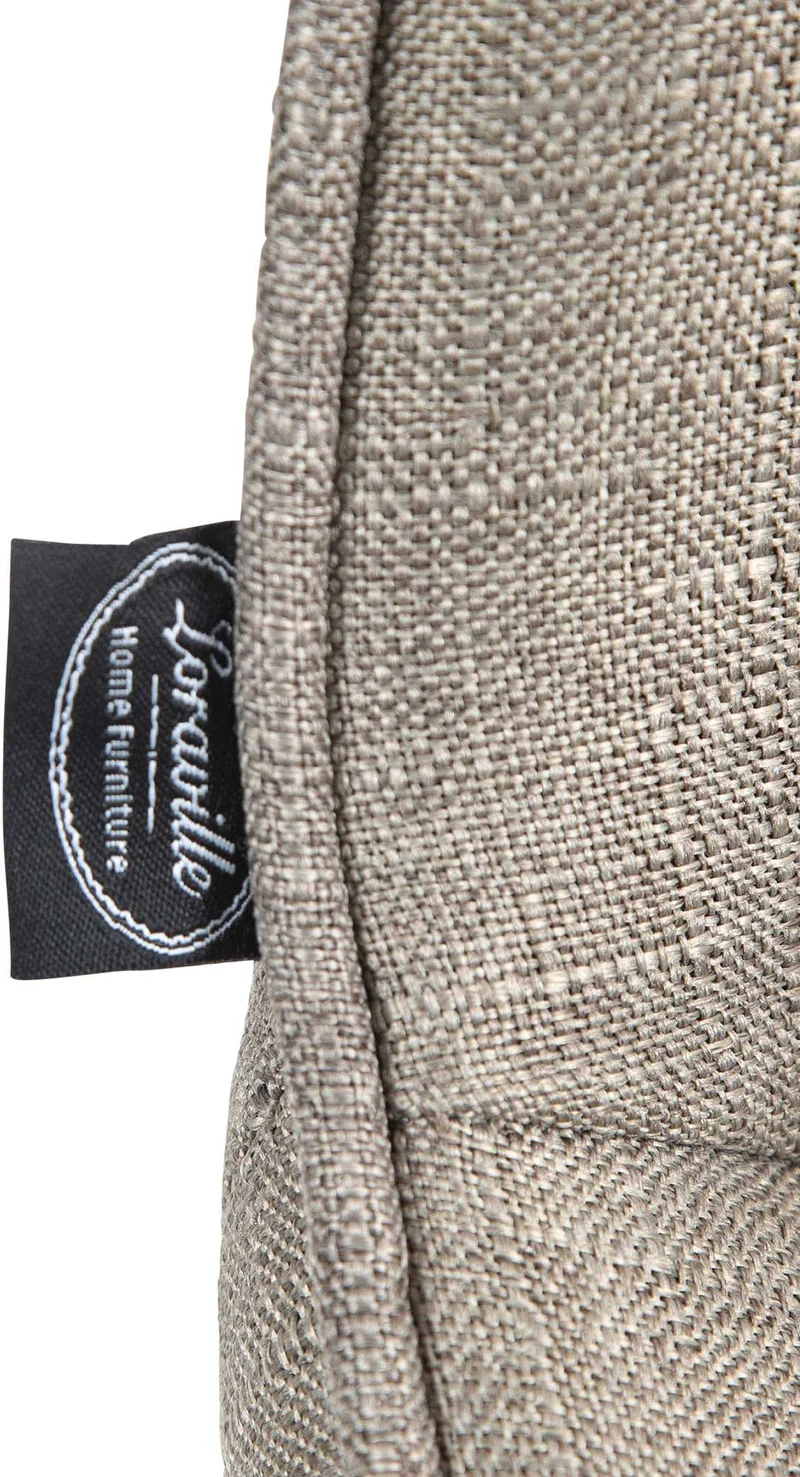 Lot de 2 tabourets de bar pivotant forme ergonomique surpiqûres décoratives en tissu taupe cadre en métal chromé 10_0005998