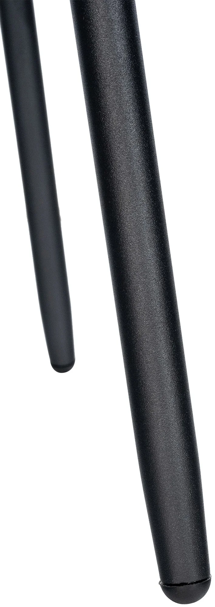 Tabouret de bar x1 avec repose-pieds revêtement en PVC crème piètement à quatre pieds en métal noir 10_0005457