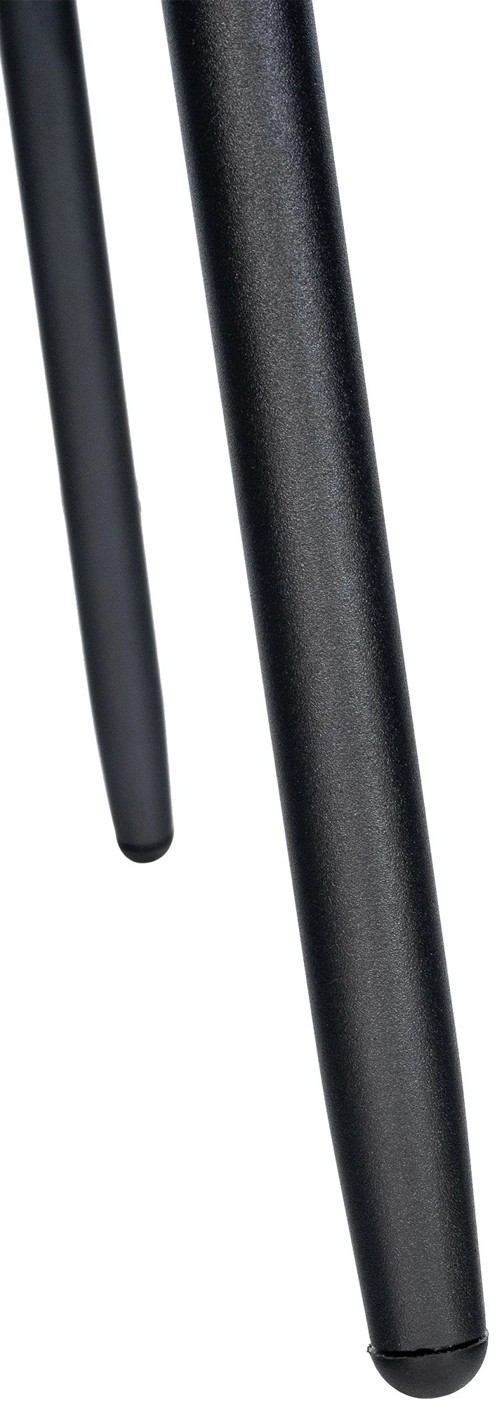 Tabouret de bar pivotant x1 avec repose-pieds revêtement en PVC crème piètement à quatre pieds en métal noir 10_0005468