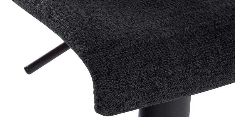 Lot de 2 tabourets de bar design simple avec repose-pieds en tissu noir pieds en métal noir 10_0004054