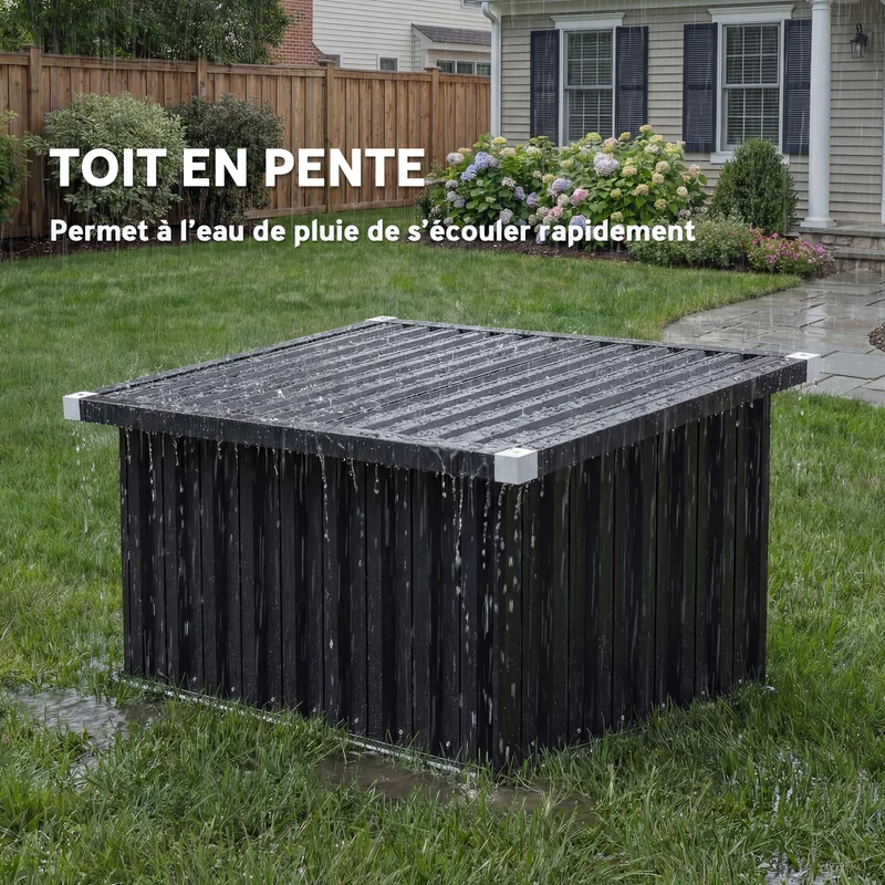 Abri pour robot tondeuse 108 x 86 x 62.5 cm protection antirouille amarrage facile moderne en acier galvanisé gris foncé 21_0004190