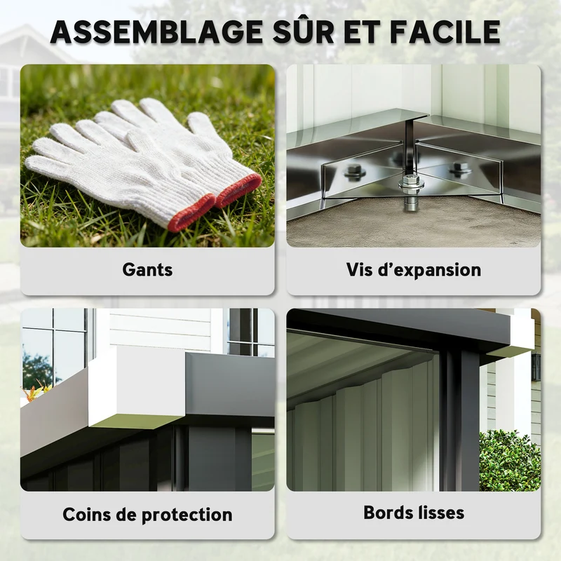 Abri pour robot tondeuse 108 x 86 x 62.5 cm protection antirouille amarrage facile moderne en acier galvanisé gris foncé 21_0004190