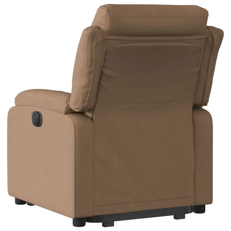 Fauteuil relax TV fonction de levage électrique très confortable en tissu marron DEC028445