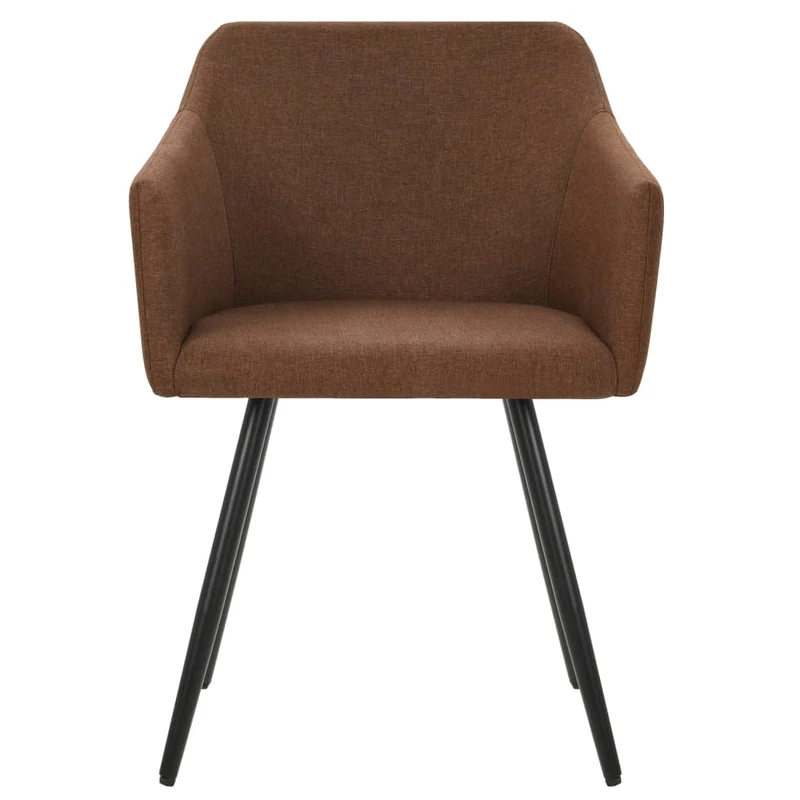 Lot de 2 chaises de salle à manger cuisine design moderne tissu marron CDS020776