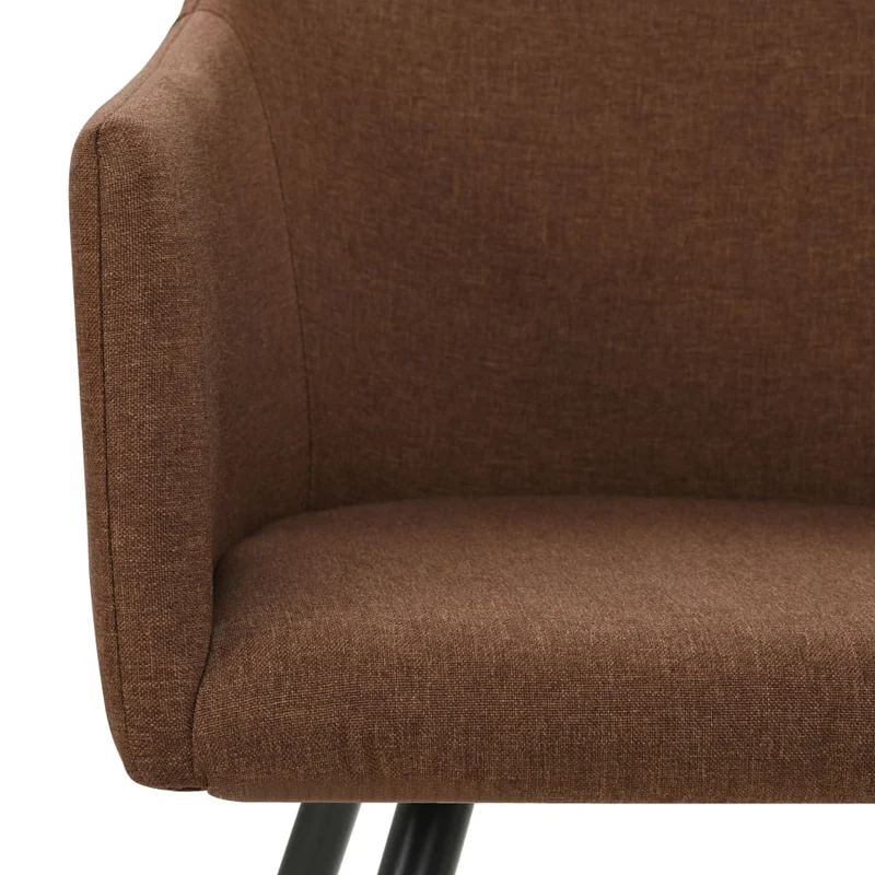 Lot de 2 chaises de salle à manger cuisine design moderne tissu marron CDS020776