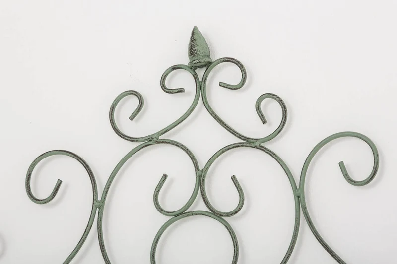 Treillis support pour plantes grimpantes métal vert vieilli 10_0003898