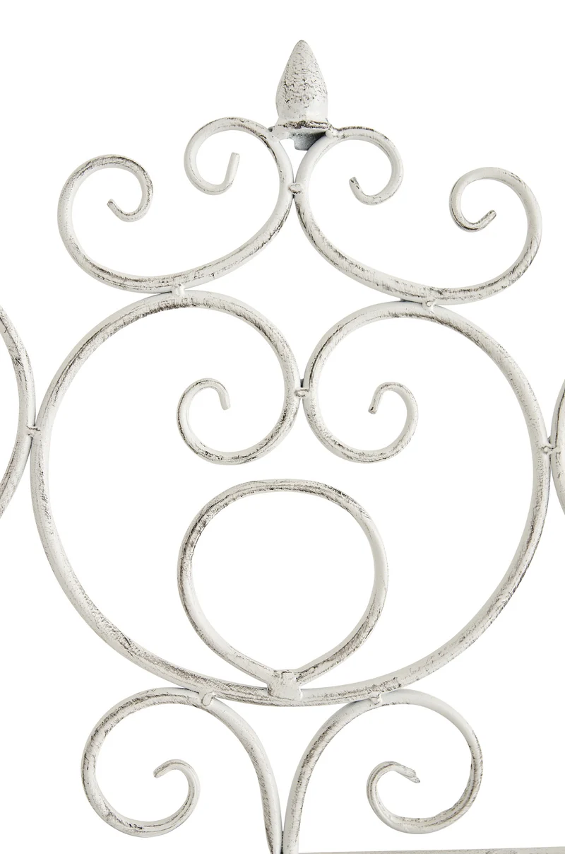 Treillis support pour plantes grimpantes métal blanc vieilli 10_0003894