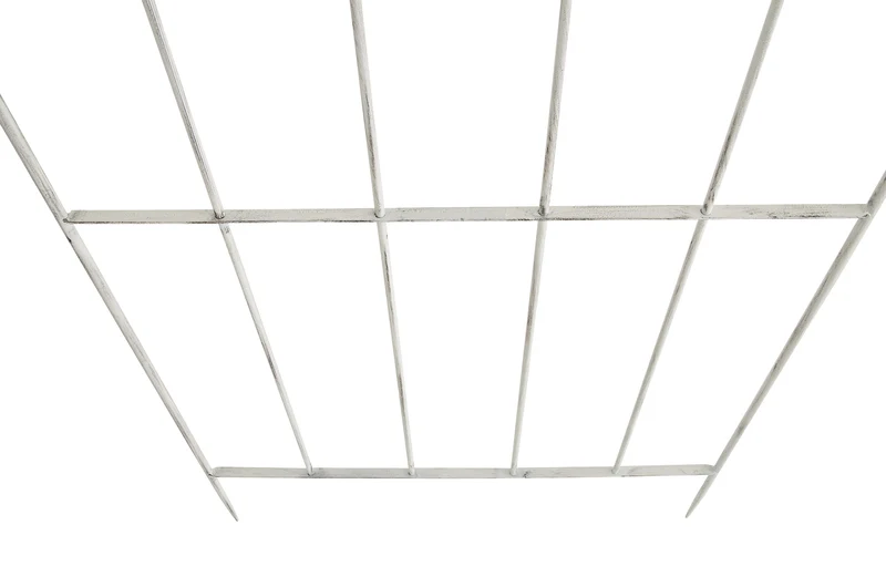 Treillis support pour plantes grimpantes métal blanc vieilli 10_0003894
