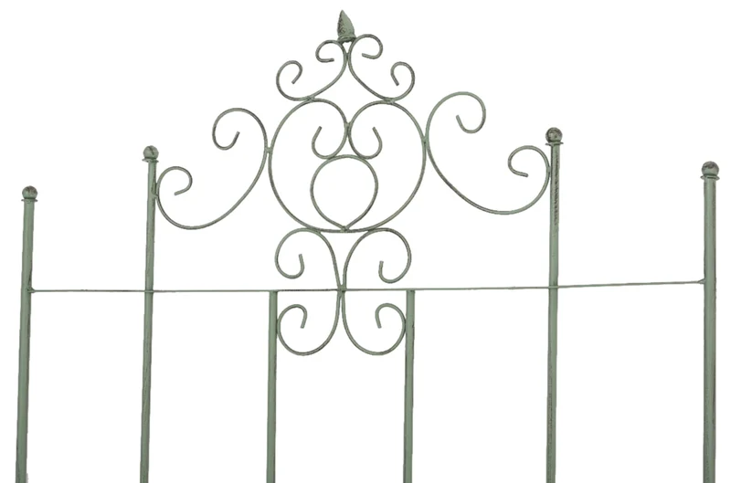 Lot de 2 treillis support pour plantes grimpantes métal vert vieilli 10_0003846