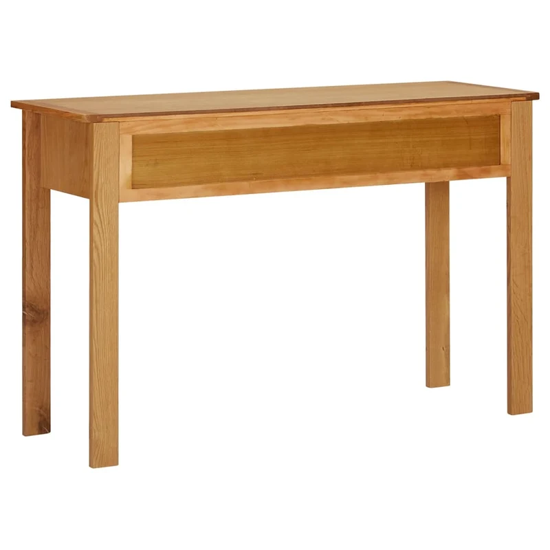 Meuble d'appoint console coiffeuse avec tiroirs 110 x 40 x 75 cm bois de chêne massif brun DEC031394